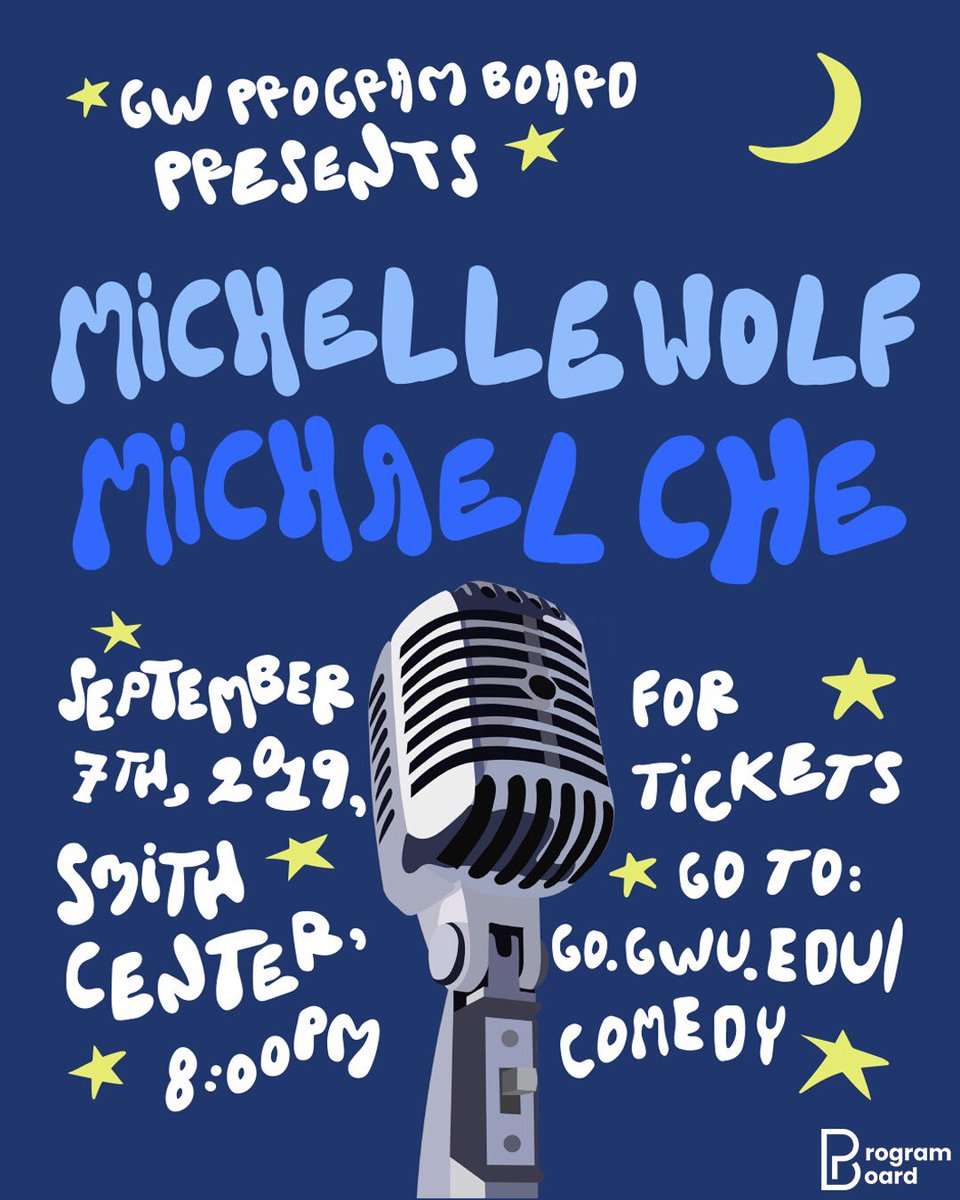 We are SO excited to announce our fall comedy show acts: Michelle Wolf (@michelleisawolf) and #MichaelChe!   Tickets on sale now at 