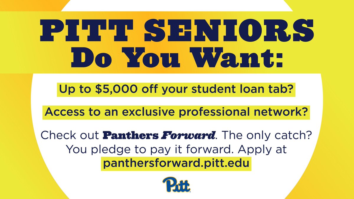 Panthers Forward gives Pitt seniors the freedom and flexibility to give back on their terms. Learn more about the program here: 