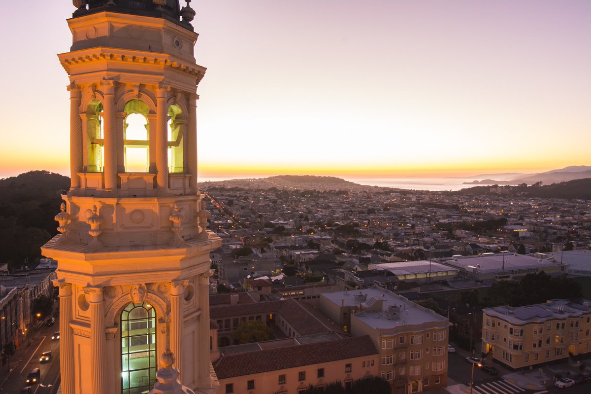 The view from the edge of USF’s campus stretches across San Francisco to the vast expanse of the Pacific   #WorldPhotographyDay