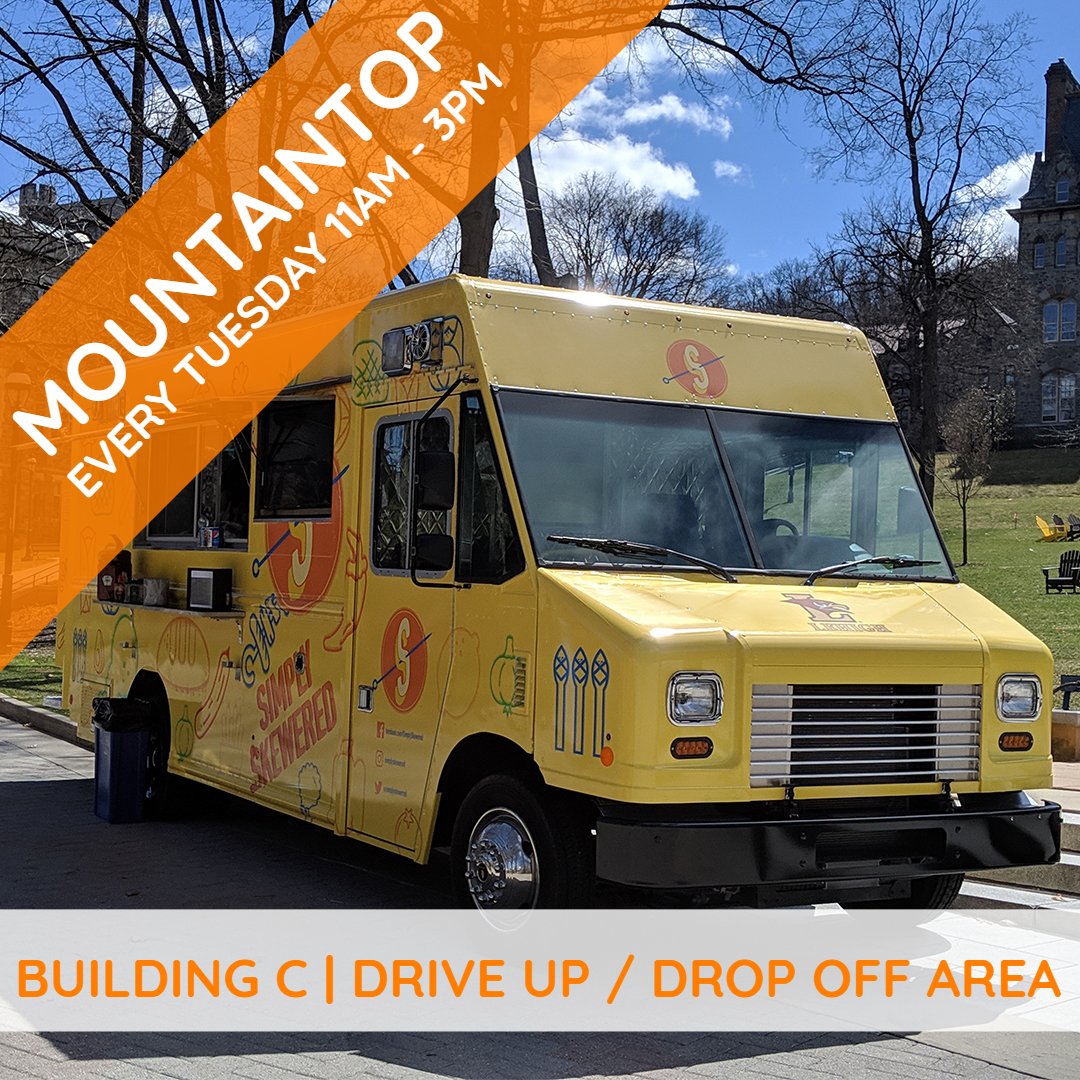 We excited to share that we&#39;ll be at Mountaintop every Tuesday this semester from 11am - 3pm beginning TODAY!