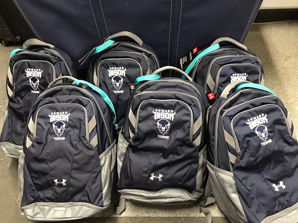 Getting #swagbags ready for @HUBisonTennis All NEW gear with NEW logos from top to bottom for both Men’s and Women’s #itsjustthebeginning #swagtember #huyouknow @HUBisonSports @HowardU #