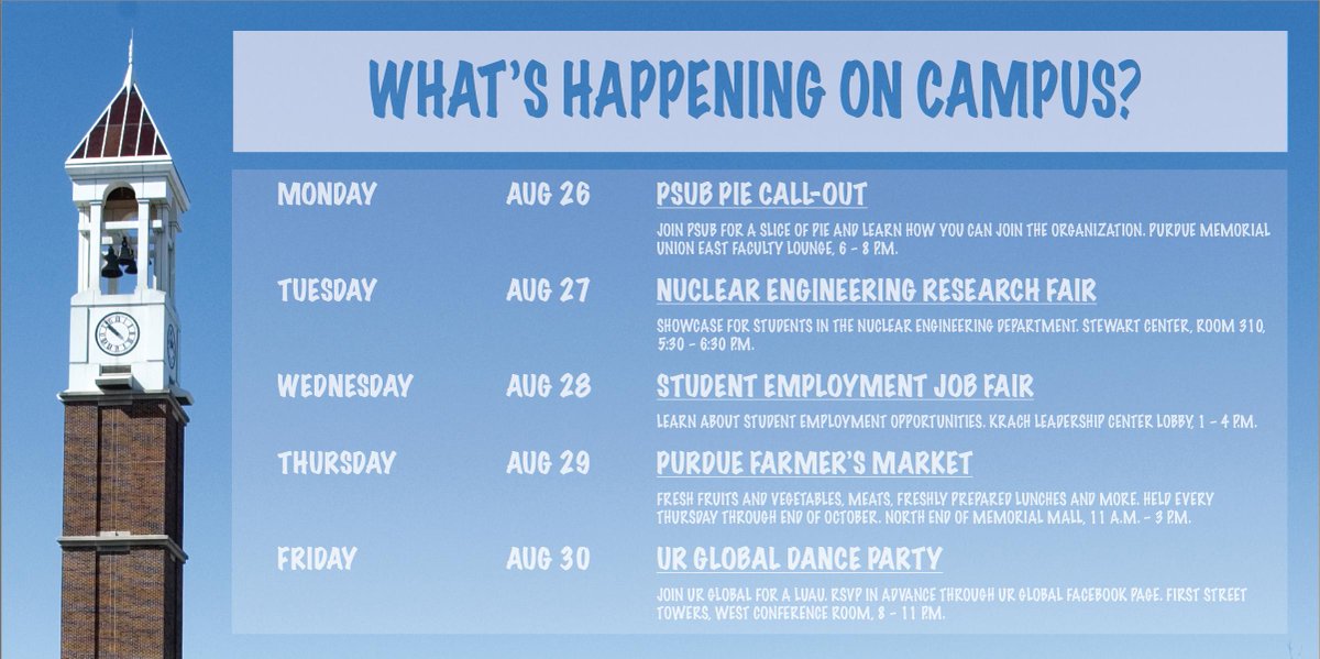 Take a look at what is going on this week!