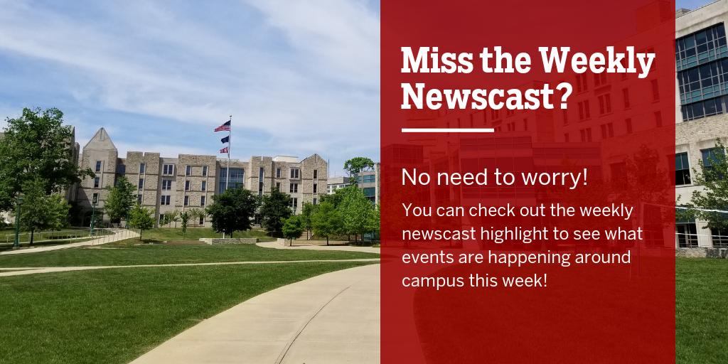 ICYMI: Check out our Weekly Newscast Instagram highlight to stay in the know about ways to get involved and things to do around campus!   : 