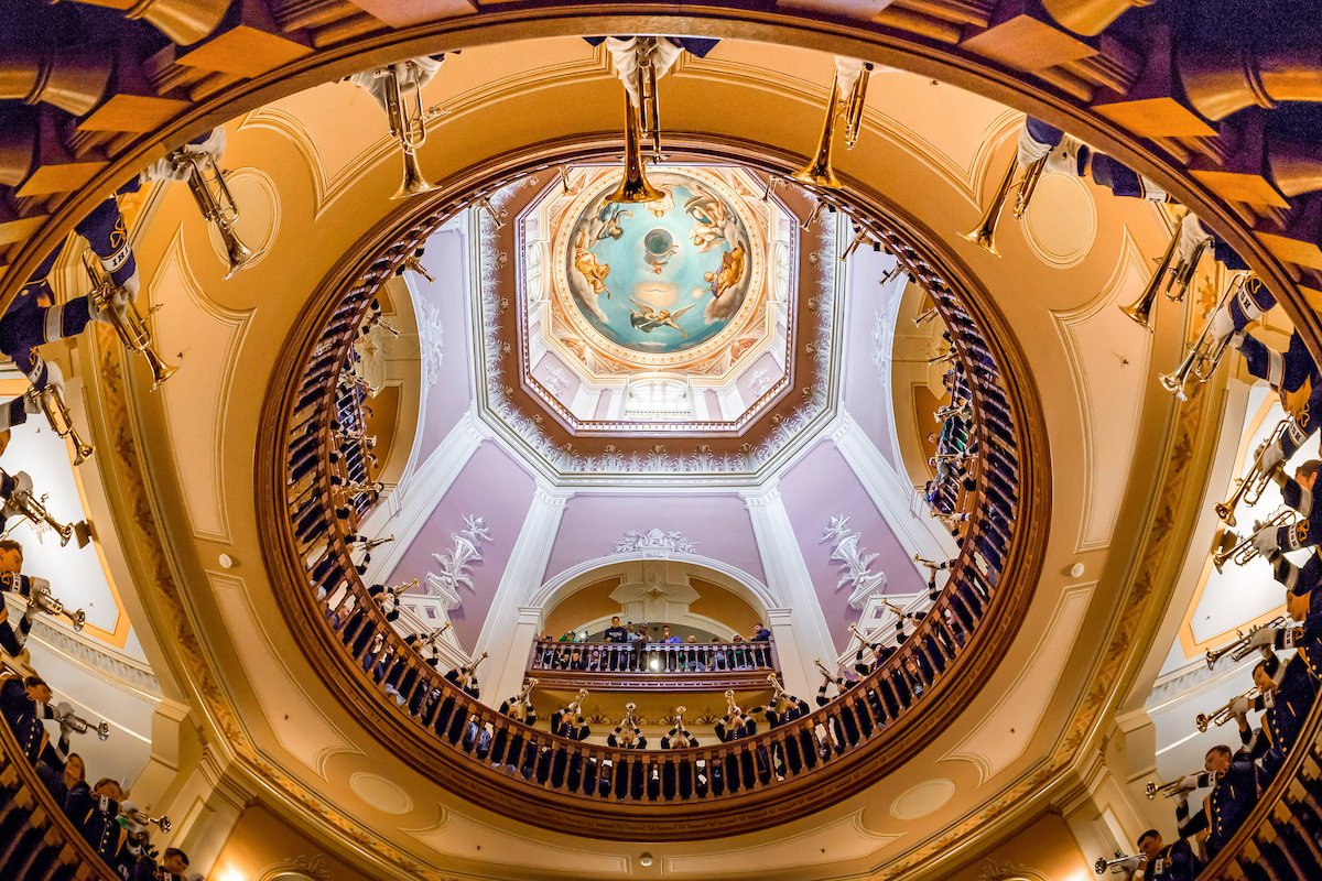 Join the crowds for Trumpets Under the Dome in the Main Building at 12:30 p.m.