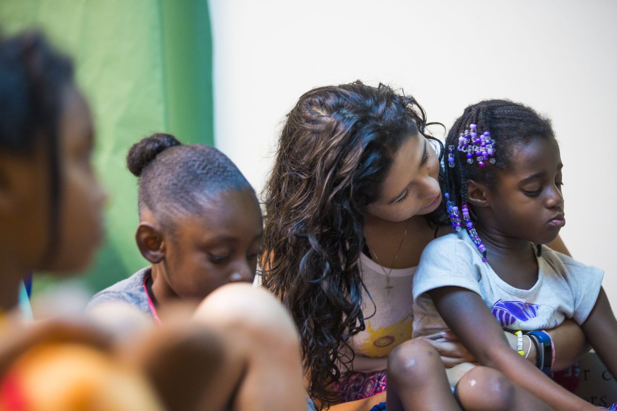 Emory student Dayra Leal Sanchez spent her summer teaching at Camp PEACE (for children impacted by violence) using Emory&#39;s new Social, Emotional and Ethical (SEE) Learning curriculum developed in collaboration with @DalaiLama 