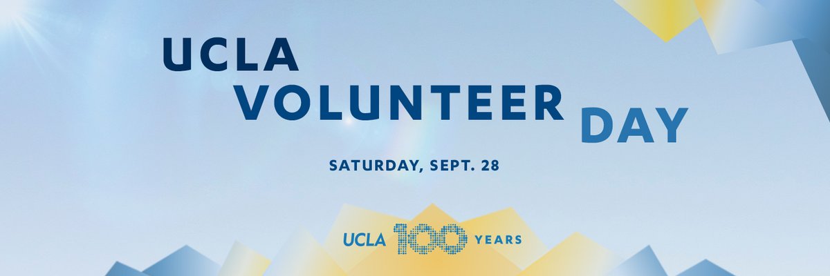 #UCLAVolunteerDay is a chance for #Bruins to make a difference in their communities. This year’s event honors #UCLA100 by featuring more than 100 volunteer sites for you to choose from. Register for a specific site today and show how #BruinsGiveBack. 