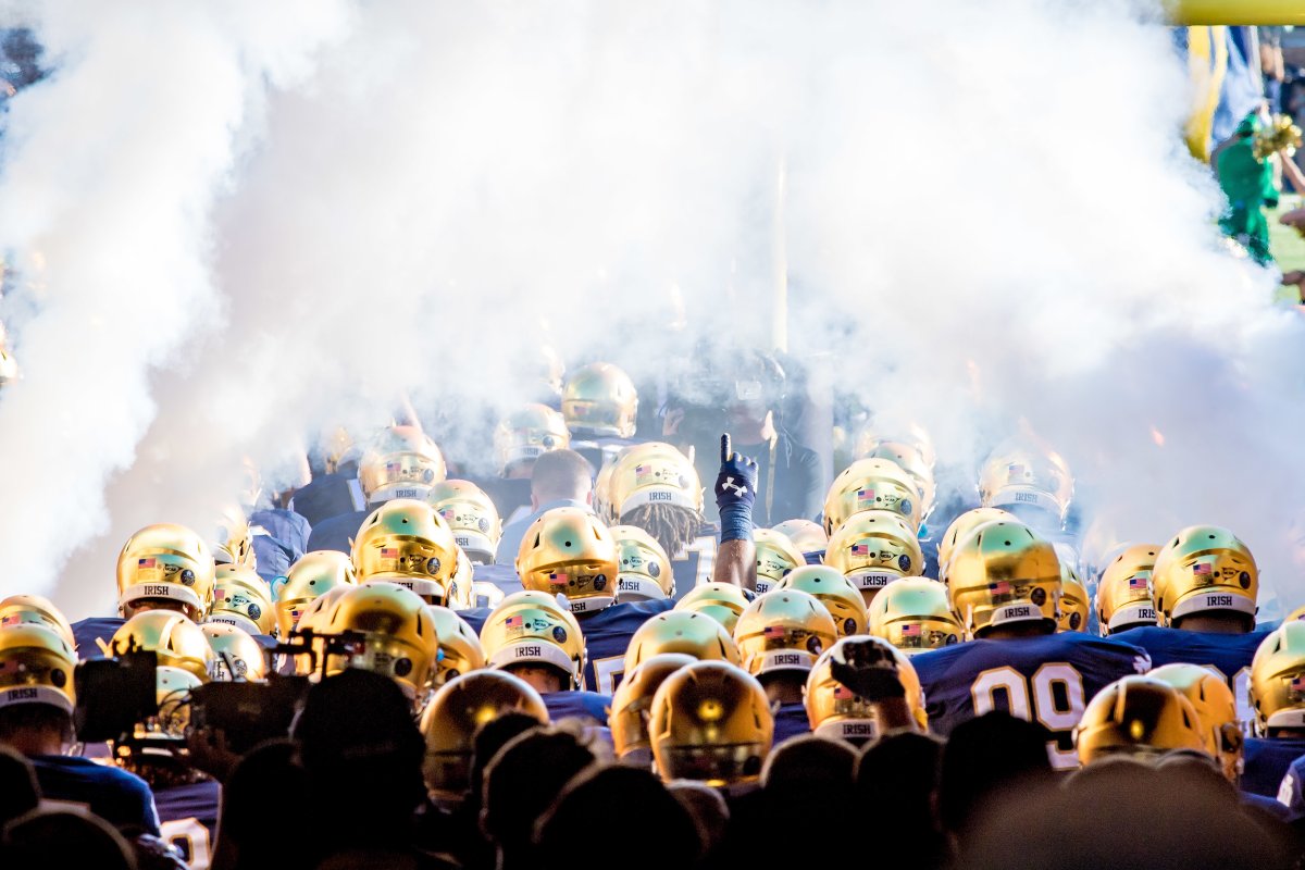 For the first time at home this season, #GoIrish!