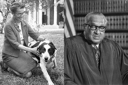 The Murray-Marshall Endowed Scholarship, named for civil rights activist Pauli Murray &amp; 1st black #SCOTUS Justice Thurgood Marshall, supports #Brandeis students interested in pursuing civil rights law, public service or social &amp; gender justice. 