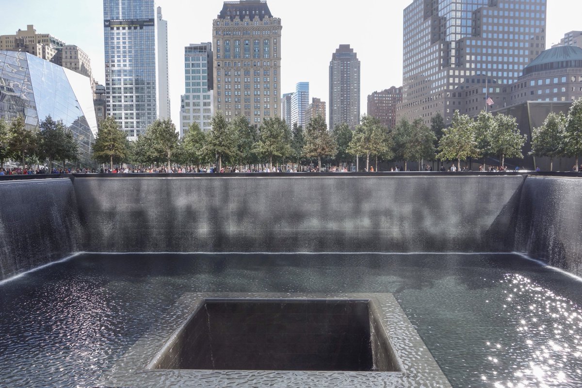 Georgia Tech alumnus Michael Arad designed the 9/11 Memorial as a space for contemplation and remembrance. Two 30-feet deep reflecting pools in the footprints where the Twin Towers stood. The names of the 2,983 lives lost etched in bronze. #NeverForget | 