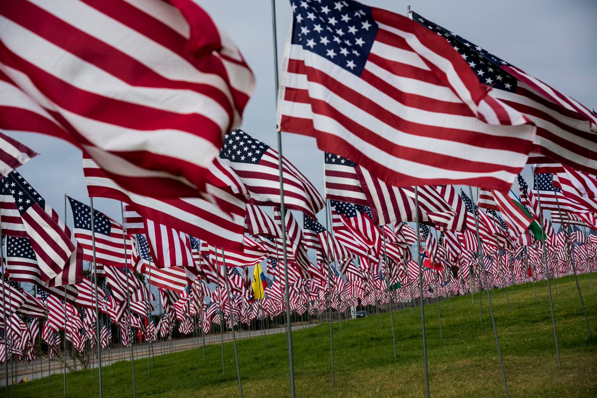 For the 12th consecutive year, the Waves of Flags installation at Alumni Park commemorates the 2,977 lives lost on 9/11. A memorial service will be held at Alumni Park on Wed., Sept. 11, at 8:30 AM. Both are open to the public. More information: 