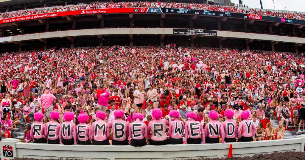 On the field, a Georgia-Arkansas State football game this weekend was otherwise unremarkable: 55-0.   In the stands, however, was one of the most extraordinary forms of sportsmanship these college players had ever seen.   @JimAxelrod has the story 