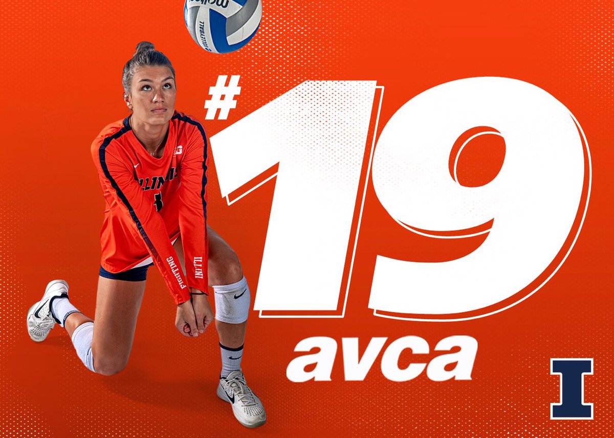 Continuing to build.  No.  in the @AVCAVolleyball Top 25 Poll.  #ILLINI