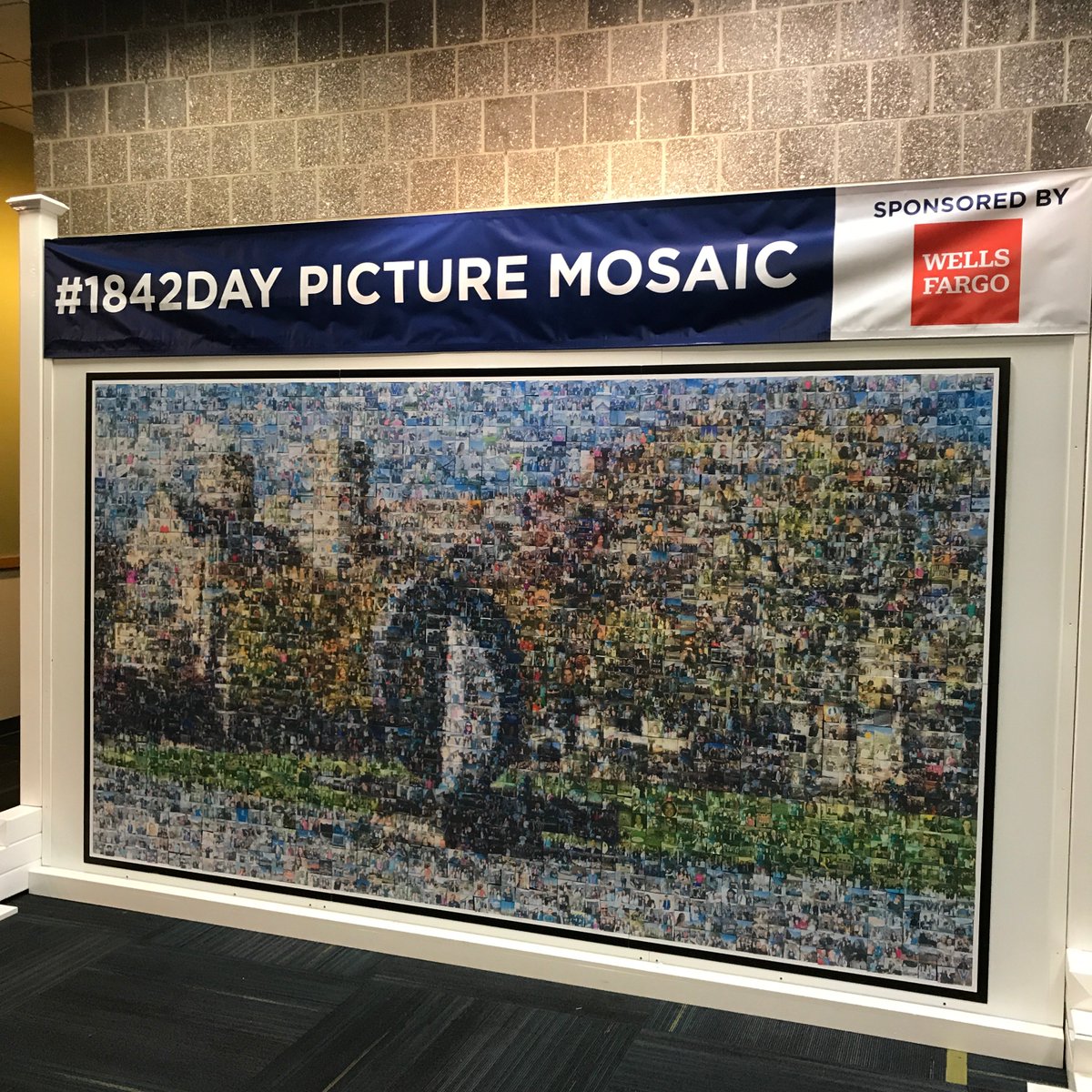 The #1842Day Picture Mosaic sponsored by @WellsFargo is finished!   Celebrate your spot in the photo by making your gift at 