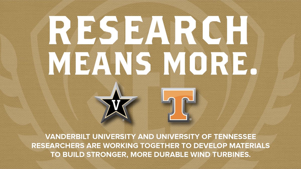 Tomorrow they compete, but today, @VanderbiltU and @UTKnoxville are developing stronger, more durable wind turbines. #ItJustMeansMore 