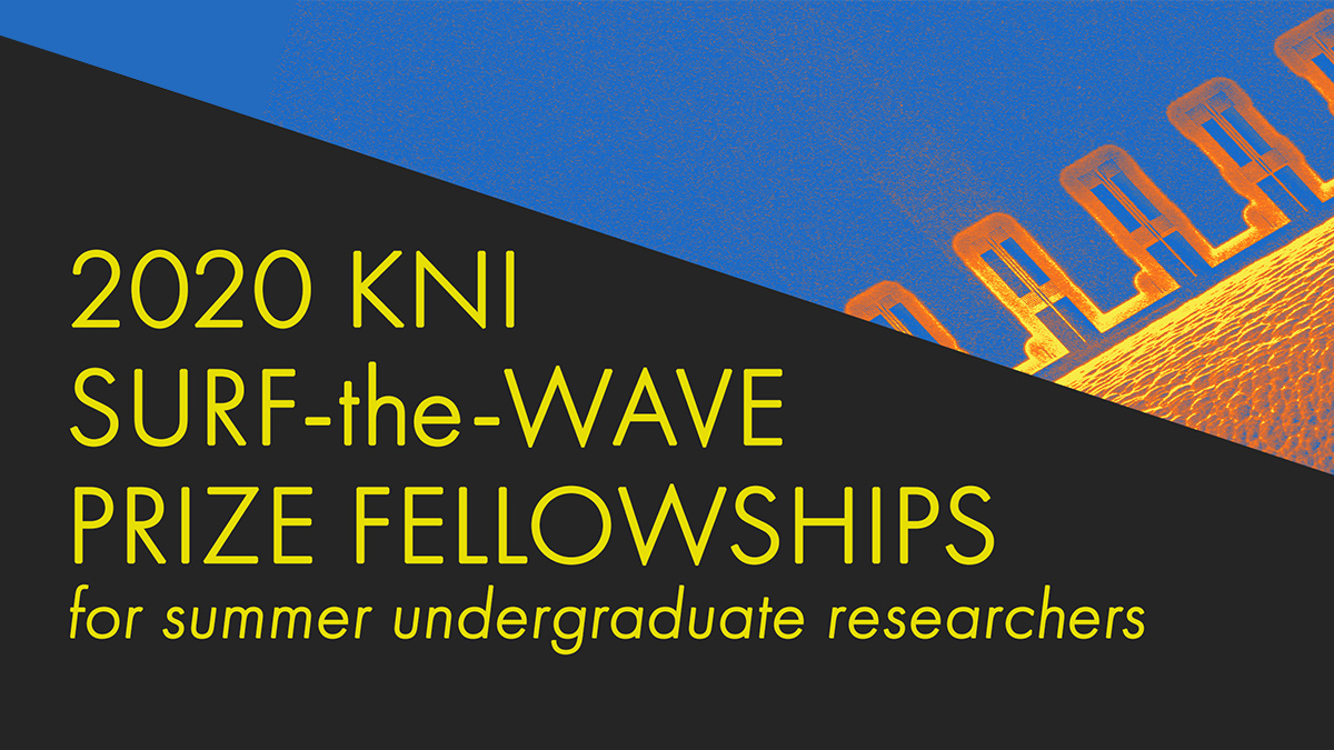 Calling all undergrads interested in #nanoscience! Check out the KNI SURF-the-WAVE prize fellowships program that supports summer research projects at Caltech: 